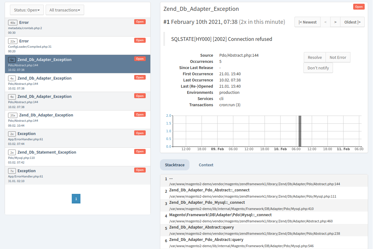 Error & Exception Tracking – Tideways