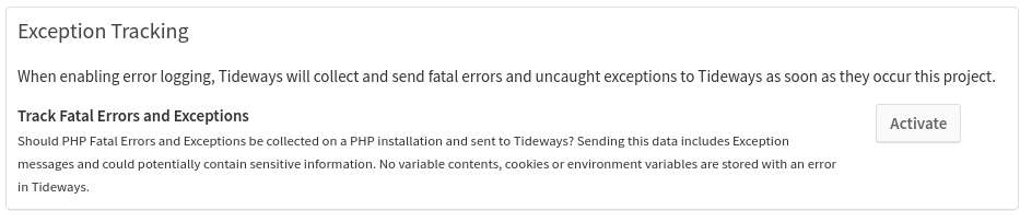 Error & Exception Tracking – Tideways