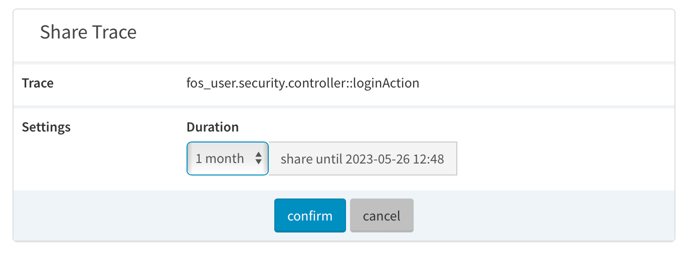 Share Trace Form